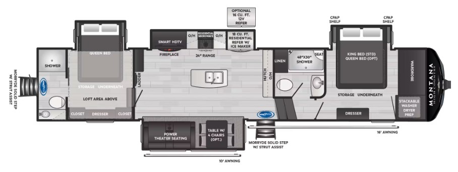 2024 KEYSTONE MONTANA HIGH COUNTRY 381TB, , floor-plans-day image number 0